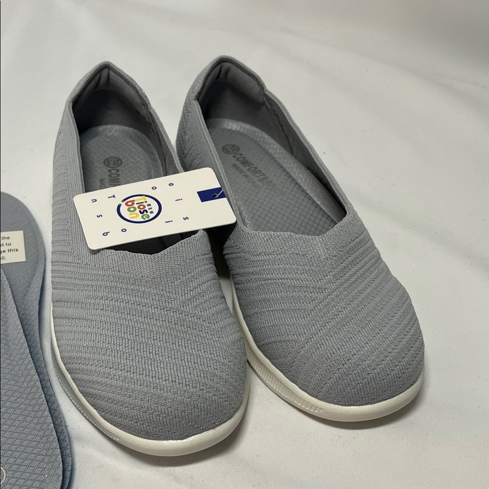 Comfortable Gray Women's Slip-On Loafers